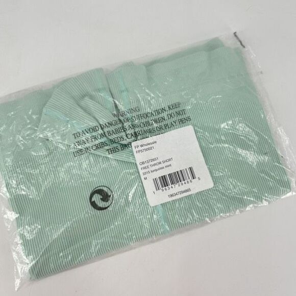 Free People Movement NWT Free Throw Shorts Mint Turquoise Medium Crossover - Picture 5 of 8
